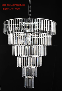 קישוט באיכות גבוהה מסיבת נברשת זהב ארוכה כסף תלייה תליון אור - Product Image 3