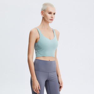 ขายส่งโลโก้ที่กําหนดเองออกกําลังกายฟิตเนสโยคะสวมใส่ชุดชั้นในกีฬา Crop Top สําหรับผู้หญิง - Product Image 2