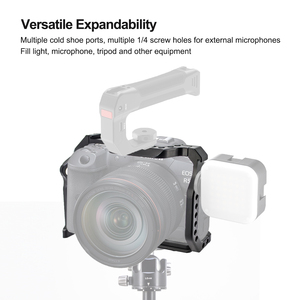 Bafang ซีเอ็นซีกล้อง DSLR อลูมิเนียมชุดอุปกรณ์ในกรงกล้อง DSLR, อุปกรณ์เ<span class=keywords><strong>ส</strong></span>ริมสำหรับกล้องแคนนอน R5 <span class=keywords><strong>R6</strong></span> R5C กล้อง DSLR - Product Image 3