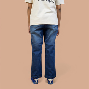 Proveedor de Fábrica al por Mayor, Pantalones Vaqueros para Mujer con Logotipo Personalizado, Cintura Alta, Corte Ajustado, Tela Elástica, Pantalones Vaqueros de Color Sólido para Dama - Product Image 4