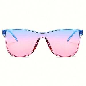 Lunettes de soleil carrées surdimensionnées 2019 pour femmes et hommes, avec logo personnalisé, verres dégradés, protection UV400, monture plate - Product Image 3