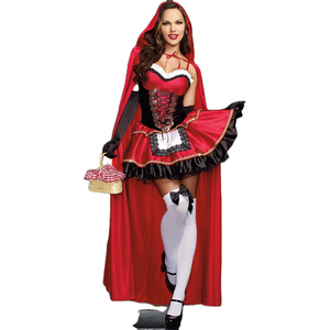 <span class=keywords><strong>Petit</strong></span> <span class=keywords><strong>chaperon</strong></span> <span class=keywords><strong>rouge</strong></span> Sexy Cosplay uniforme hiver tricoté équipage longueur <span class=keywords><strong>conte</strong></span> de fées reine robe pour Halloween - Product Image 4