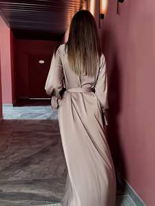 Nuevo Diseño Elegante Abaya Islámica Brillante Vestido Musulmán de Dubái para Mujeres Musulmanas - Product Image 2