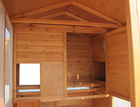 XPT058 Grande cage en bois de couleur naturelle pour animaux de compagnie, poulailler extérieur pour poulets de grande taille, enclos à poulets imperméable