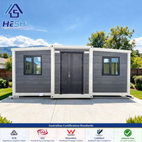 Maison conteneur extensible 40/20 pieds, conforme aux normes australiennes, résistante aux cyclones (150 km/h), 1, 2 ou 3 chambres, clé en main, type logement secondaire