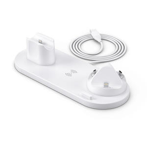 Soporte Multifuncional <span class=keywords><strong>6</strong></span> en 1 para Teléfono <span class=keywords><strong>Celular</strong></span> con Cargador Inalámbrico Rápido de 10w para iPhone, <span class=keywords><strong>iWatch</strong></span> y Airpods - Product Image 4