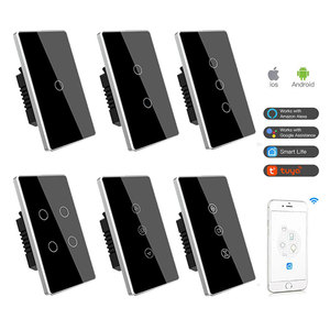 Interruptor de Pared Inteligente CHAOYI con Marco de Aluminio, Estándar Estadounidense 118, Solución para Hogar Inteligente con Wifi Tuya, Control Remoto para Ventilador y Cortinas, para Luz y Ventilador - Product Image 1