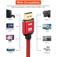 Câble HDMI certifié dernière version HDMII haute vitesse prise en charge du test dynamique HDR TDR résolution 4K 60hz