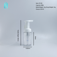 Produit chaud 30/60ml bouteille en mousse plastique avec pompe à mousse pour l'emballage de soins personnels