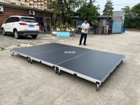 Escenario de Aluminio, Plataforma de Escenario Duradera y Estable para Equipos Pesados, Iluminación, Altavoces, Conciertos, Espectáculos en Vivo