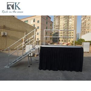 Plataforma de Escenario Portátil RK de Altura Ajustable, Plataforma Modular de Aluminio para Eventos, con Faldones, Capacidad de Carga de 750 kg/m², para Conciertos y Bodas - Product Image 3