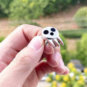 Bague en métal ajustable <span class=keywords><strong>Anime</strong></span> Death the Kid Skull pour cosplay Soul Eater - Product Image 1