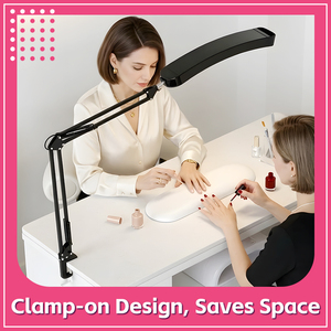 UV <b>Nail</b> Art Specialized Adjustable Long-arm <b>Nail</b> Salon <b>Desk</b> Lamp with Metal Construction for Home Use - Product Image 6