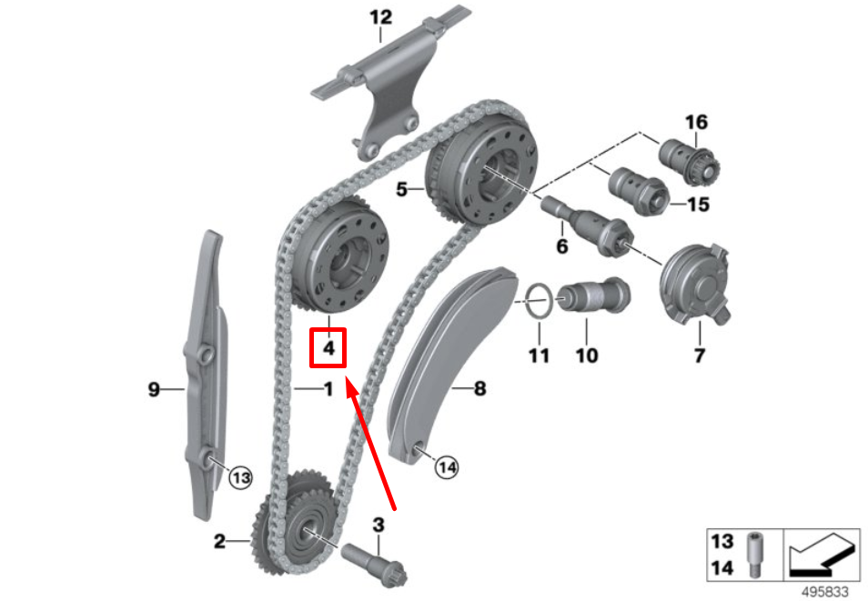 11367608788 Впускной Распредвал для 2016-2021 BMW F48 X1 F39 X2