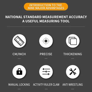 3m 5m 7.5m 8m 10m Metric and Inches <b>Measuring</b> <b>Tools</b> Retractable Esstional Tape Measure - Product Image 6