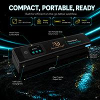 Mesin Tato Transfer Termal Nirkabel Kissure AIMO X6 Layar LCD Kontrol Aplikasi Bluetooth untuk Studio Tato