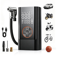 Vente flash - Gonfleur de pneus de voiture sans fil 7,4 V - Batterie rechargeable 3000 mAh - Moniteur de pression des pneus numérique - Pompe à air portable