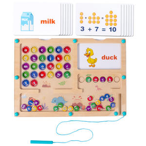 Yuci magnétique mot-orthographe numéro opération enfants dinosaure écriture stylo balle roulant labyrinthe éducatif apprentissage précoce jouet - Product Image 5