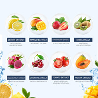 Eigen Merk Natuurlijk Fruitmasker Gemengd Citroen Aardbei Kiwi Hydraterend Porieverkleinend Verzachtend voor Gevoelige Huid OEM