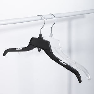 Draagbare transparante kledinghanger van PS-<span class=keywords><strong>plastic</strong></span>, wegwerpbaar, met inkepingen, 484 stuks, voor T-shirts, kleding, hotel, stomerij - Product Image 6