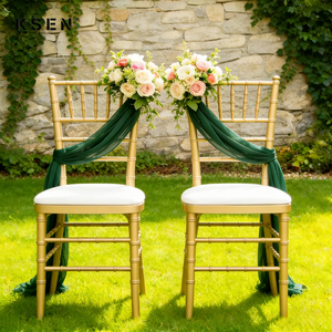 Оптовые свадебные стулья в стиле Chiavari, золотые, с блестками, для современных мероприятий на открытом воздухе, отелей и банкетов, доступны оптом, модель KC-7237 - Product Image 1