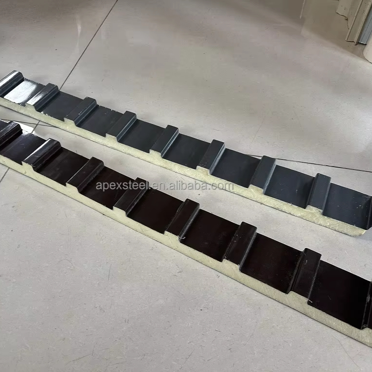 Modern Design 950 Type Aluminum Alloy Polyurethane Sandwich Panel Eco-Friendly Fire Resistant For Outdoor Hotel Villa Roof · image 1