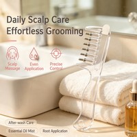 Sisir Gigi Lebar Baru 2 in 1 Aplikator Minyak Esensial Sisir Pijat Pengaplikator Serum Cair Sisir Pijat Rambut