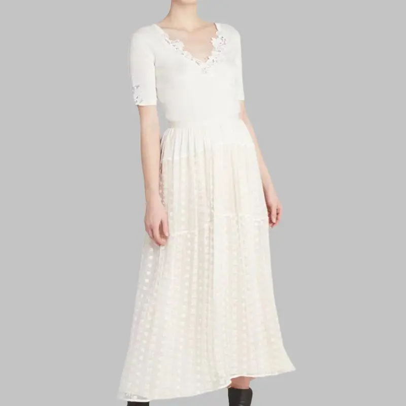 2022 Women's Autumn New Italian Light Luxury Embroidery Silk Female Skirt Mid-length Slim Floral Skirt
