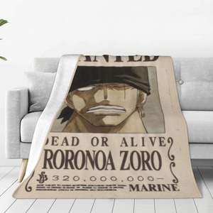 Vintage doux Roronoa <span class=keywords><strong>Zoro</strong></span> pour une pièce voulait affiche couverture Anime Pirates floue jeter pour lit canapé hiver - Product Image 2