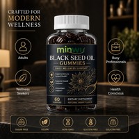 Gummies d'huile de nigelle noire à faible teneur en gras pour adultes, soutien à la perte de poids, stimulation du métabolisme de la graisse abdominale, contrôle de l'appétit