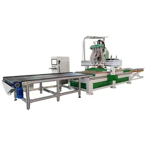 Ld1325 Atc Cnc Router Cnc Mesin Pemotong Kayu Bersarang, dengan Sistem Bongkar Pasang dan Muat untuk Furnitur Kayu