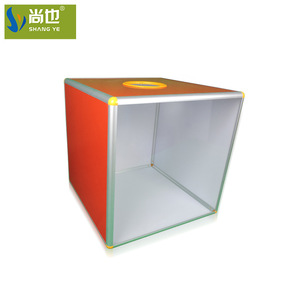 Shang Ye Raffle Box 25x30x40cm Aluminum Alloy Durable Company Unit Use Red Transparent Digital Printing - Product Image 4