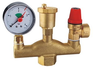 Ensemble de soupape de sécurité en laiton standard <span class=keywords><strong>avec</strong></span> structure de régulation hydraulique manuelle de manomètre pour l'<span class=keywords><strong>eau</strong></span> pour des applications générales - Product Image 4
