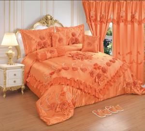 Juego de artículos para el hogar de alta calidad, nuevo y popular, para bodas, que incluye cortinas, pantuflas y ropa de cama. - Product Image 3