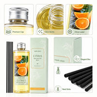Recharge de diffuseur à bâtonnets d'agrumes de luxe ODM/OEM de haute qualité pour la décoration de la maison et des hôtels, parfum d'ambiance rafraîchissant