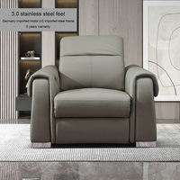 Smart Home Modernes 3-2-1 Luxus-Design Echtleder-Polsterung Elektrisches Relaxsofa-Set Wohnzimmermöbel USB Hotel