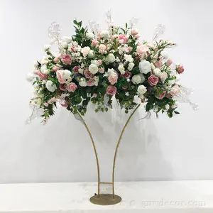GNW 2022 Garland Artificial Silk Real Touch Orchid Bouquet Valentine Rose Centerpiece Marriage Flower Stand Wedding Centerpieces