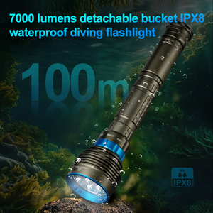 100 mét dưới nước làm việc ánh sáng cao cấp <span class=keywords><strong>XM</strong></span> <span class=keywords><strong>L2</strong></span> hạt pin dung lượng lớn IP68 cho các hoạt động dưới nước lặn đèn pin - Product Image 2