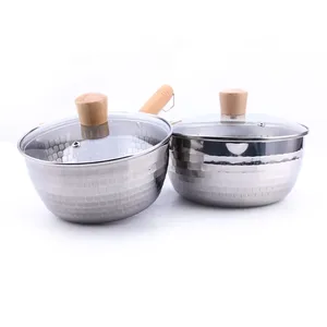 Multifunción 3 uds tamaño clásico <span class=keywords><strong>acero</strong></span> <span class=keywords><strong>inoxidable</strong></span> 304 Seguridad alimentaria antiadherente sartén para <span class=keywords><strong>la</strong></span> nieve olla <span class=keywords><strong>de</strong></span> cocina <span class=keywords><strong>de</strong></span> inducción con tapa <span class=keywords><strong>de</strong></span> vidrio - Product Image 1