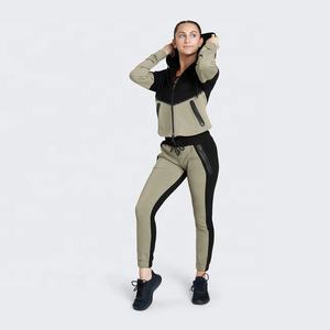 Ensemble de survêtements et sweats à capuche 2-en-1 pour femmes PIHA SPORTS, en polaire polyester/coton 300g, léger, pour le sport et les loisirs - Product Image 1