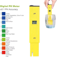 PH-mètre numérique 0.01 haute précision pour testeur de qualité de l'eau avec plage de mesure 0-14 adaptée à la piscine d'aquarium