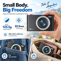 Nouvelles caméras numériques à écran rabattable 8K 96MP avec autofocus, Wi-Fi, légères et compactes pour la photographie, les voyages et les fêtes