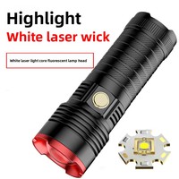 Linterna LED portátil para exteriores, de largo alcance, con carga tipo C, para acampar, de alta potencia, de aleación de aluminio, multifuncional