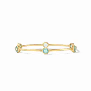 duyizhao Accessories Women round blue crystal Charm Custom Women crystal bangle Jewelry Gold