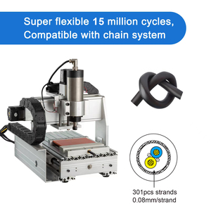 Zhong Hua Jiang 16AWG 1.5mm² CNC <b>Wire</b> UL2464 16 Gauge 2 Core Cable <b>Electrical</b> Shielded Chain <b>Wire</b> for CNC Router Machine - Product Image 3