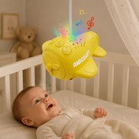 Avion en plastique à un dollar, jouet de sommeil pour bébé avec lumière et musique, favorise la perception audiovisuelle du bébé