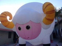 Animal de chèvre gonflable géant personnalisé mouton gonflable blanc pour la publicité extérieure lancement gonflable chèvre agréable