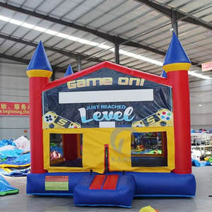 Bas prix bannière personnalisée maison de rebond gonflable grand château plein d'entrain à acheter bannière de château sautant pour les enfants en plein air - Product Image 4