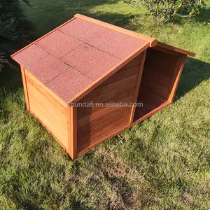 SDD011 Hond Kennel Huis Met Patio Houten Timber Bed Veranda Deck Nieuwe XL Extra Grote