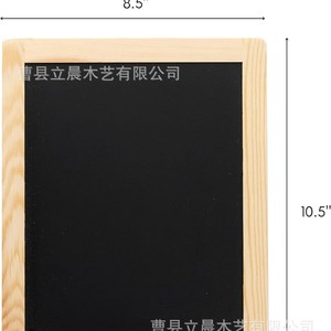 Tableau noir rectangulaire double face en bois à motif irrégulier, mini tableau noir de bureau pour messages écrits à la main, usage domestique - Product Image 5